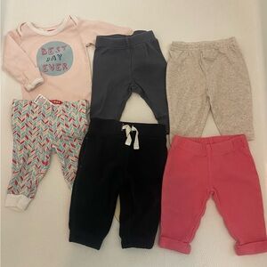 3 months baby girls Assorted Color Pants Bundle Lot